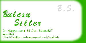 bulcsu siller business card